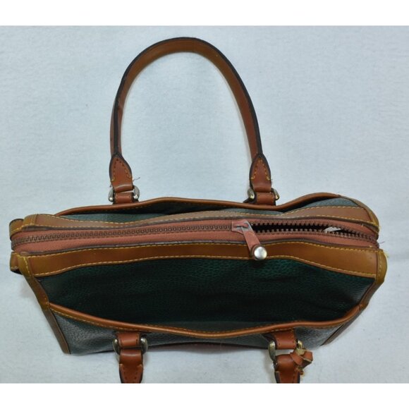 Dooney & Bourke VTG Classic Satchel Small Bag Purse Forest Green No Strap -Flaws - Picture 3 of 15